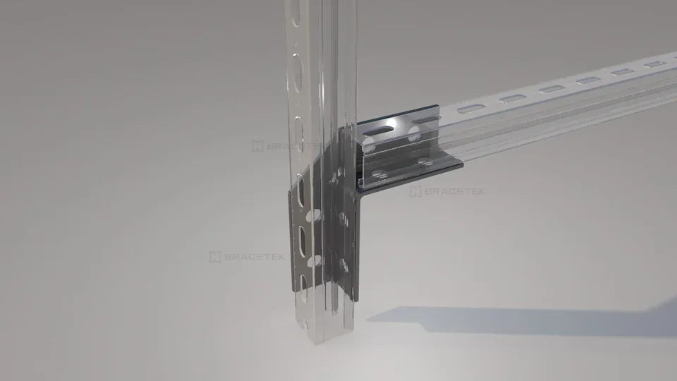 CG 渲染示意 · 型材与连接件